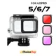 For Gopro 5 waterproof Case Housing Underwater + Diving Filter Red Pink Purple For Go Pro Hero 5 6 7