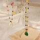 Collana con ciondolo in pietra naturale di cristallo di moda per le donne Gemme con perline Catene