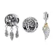 925 Sterling Silver Wings of Angel 925 Sterling Silver Life Tree Dream Catcher Pendant Beads Fit