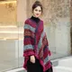 Autumn Knitting Cotton Shawl Ethnic Scarf Striped Tassel Poncho For Women Pashmina Keep Warm Travel