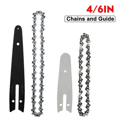4/6 inch Chain Guide Electric Chainsaw Chains and Guide For Logging And Pruning Tree Woodworking