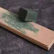 Double Side Leather Strop for Knife Sharpening Stropping Block Kit with Polishing Compound Knife