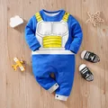 0-18M blue Anime Baby Rompers Newborn Cosplay Costume Infant One-pieces Cotton round collar