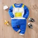 0-18M blue Anime Baby Rompers Newborn Cosplay Costume Infant One-pieces Cotton round collar