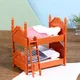 1Set 1/6 1/12 Dollhouse Miniature Bedroom Mini Double Bed Plastic Furniture Ornament Doll House Toy