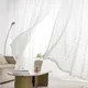 1Pc New modern white lace embroidered curtains Living room sheer tulle bedroom dining room voile