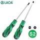 LAOA 2pcs Screwdriver Sets Phillips and Slotted S2 Screwdrivers with Magnetic Hand Tools