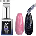 KODIES GEL Laser Top Coat UV Gel Nail Polish 2 IN 1 Glitter Rainbow Shine Gel Top Finish Sealer Semi