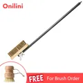 Onilini 23 inch Pizza Oven Copper Brush with Scraper Household Grill Brass Cleaning Brush with