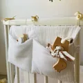 Crib Cotton Hanging Bag Baby Toys Storage Hanging Bag Clean Safe and Convenient Storage Bag Mass