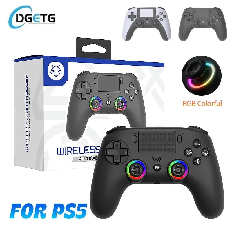 Wireless Game Controller Vibration RGB Light Gamepad For Sony PlayStation 5 PS5 Slin Video game console PC Gamepad Accessorie