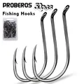 PROBEROS 50pcs barbed fishing hook for salt water with high carbon steel suitable for fishing dayu11