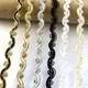 5m/16.4ft Each pack white gold lace trims handmade DIY sewing Crafts Dress curtain cruve edge