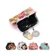Elegant roses canvas lady zero wallets coin bag child girl women change purse Mini coin purses zero