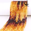 Zhe Ying 100% Gradient Square Amber Beads Loose Natural Healing Power Stone Beads for Jewelry Making