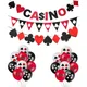 Las Vegas Poker Theme birthday Party Banner balloon Casino Poker Balloon Banner Poker Casino Night