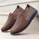 New Men's Breathable Casual Shoes Breathable Mesh Anti Slip Ultra Light Flat Shoes One Step