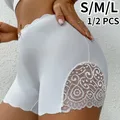 Sexy Lace Edge Soft Breathable Seamless Safety Short Pants Summer Under Skirt Shorts Modal Ice Silk