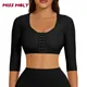 Body Shaper with Arm Women Shaper Tops for Compression Post Surgery Front Closure Bra Shapewear Back