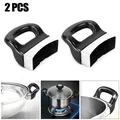 2Pcs Black Pot Side Handles For Pressure Pan Cooker Steamer Sauce Pot Ear Replacement Single Hole