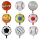 10pcs 18inch Football Aluminum Foil Balloons Man Sports Happy Birthday Party Decorations Kids Toys