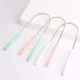 1PCS Stainless Steel Tongue Scraper Oral Tongue Cleaner Brush Tongue Toothbrush Oral Hygiene High