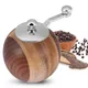 Natural Wooden Manual Pepper Grinder Bottle Spice Mills with Long Crank Kitchen Food Grinding Tool