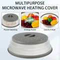 10.5inch Microwave Splatter Cover Collapsible Microwave Plate Cover with Handle Multi Functional