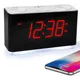 Alarm Clock Radio with Bluetooth Dual Alarm Dimmable LED Display 16 Levels Volume FM Radio with