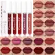 Sexy Nude Red Brown Purple Lipgloss Matte Lip Gloss Velvety Lipstick Matte Waterproof Makeup Long