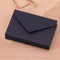 20Pcs 22x11cm Blank Mini Paper Window Envelopes Classical White Black Kraft Wedding Invitation Gift