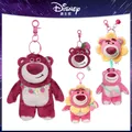 Disney LOSTO Kawaii Cute Strawberry Bear Plush Pendant School Bag Backpack Pendant Keyring Halloween