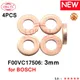 4PCS F00VC17506 3mm Injector Washer Shims Copper Rings Gasket Thickness 7.1*15*3 for BOSCH