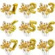 Gold Color Number Crown Balloon Set 32Inch 0-9 Digital Foil Helium Ball Girl Kids Adult Birthday