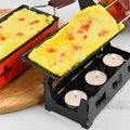 Non-Stick Raclette Grill Set Cheese Melter Pan with Spatula Foldable Steel Handle Cheese Raclette