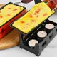 Non-Stick Raclette Grill Set Cheese Melter Pan with Spatula Foldable Steel Handle Cheese Raclette