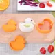 1Pc Cute Rhubarb Duck Rice Ball Mould Cartoon Baby Rice Ball Mould Embossing Device Cookie Cutter