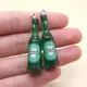 10pcs 4x1cm 3D Wine Bottle Resin Charms Cute Craft Pendant For Earrring Keychain Diy Charms Jewelry
