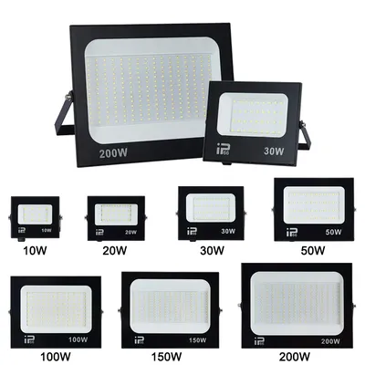 300W Flood Light LED Outdoor Spotlights Tempered Glass 220V Floodlight IP66 Waterproof LED Projector Garden Light Garage Light
