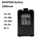1-5PCS Talkie Baofeng UV-5R 2800mAh 7.4V Li-on Rechargeable Batteries UV5R Radio Accessories Walkie