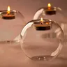 Portacandele rotondo in vetro cavo stile europeo candeliere da sposa candeliere in cristallo