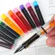 10 Inks Cartridge + 1 Fountain Pen Set 3.4mm Colored Hight Quality Fountain Pens for Writing Office