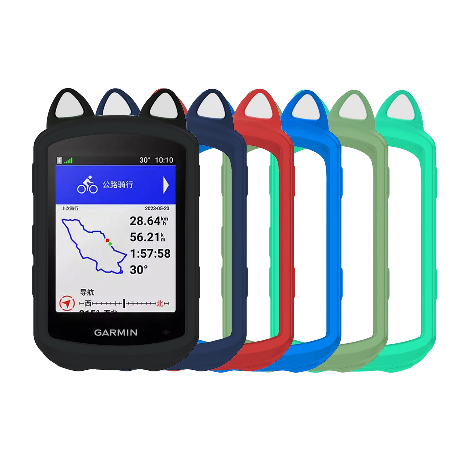 Custodia Garmin EDGE 540 840 Custodia protettiva per contachilometri in gomma per computer da bici GPS + pellicola HD (per Garmin EDGE540 840)