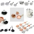 Simulation 1/12 Scale Dollhouse Miniature Frying Pan Cooking Pot Kettle Cookware Cooking Micro