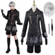 Game 9S Cosplay Cotsume YoRHa No. 9 Type S Uniform Jacket Pants Eyemask Gloves Wig for Halloween