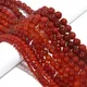 1 filo di perline di pietra naturale di agata corniola rossa per la creazione di gioielli 4/6/8/10/12mm perline sparse rotonde risultati di braccialetti fai da te