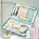 2024 New Gradient colors 7-18pcs Manicure Set Pedicure Sets Nail Clipper Stainless Steel