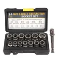 14pcs/set Socket Set Damaged Impact Socket Tool Set Socket Set Nut And Bolt Extractor Impact Bolt &