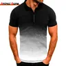 Men's Muscle T Shirts Stretch Short Sleeve Slim Fit Polo Shirts Work Out Tee Shirts 3D Tshirts