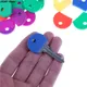 10pcs/20pcs/LOT Fashion Hollow Multi Color Rubber Soft Key Locks Keys Cap Key Covers Topper Keyring